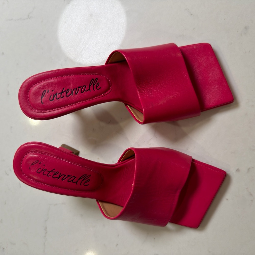 L'INTERVALLE Fuchsia Mules - Picture 2 of 3